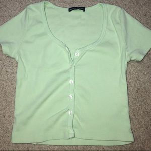 BRANDY MELVILLE - Green Zelly Top (os)